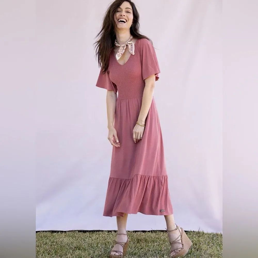 Matilda Jane Good Days Dusty Rose Midi Dress